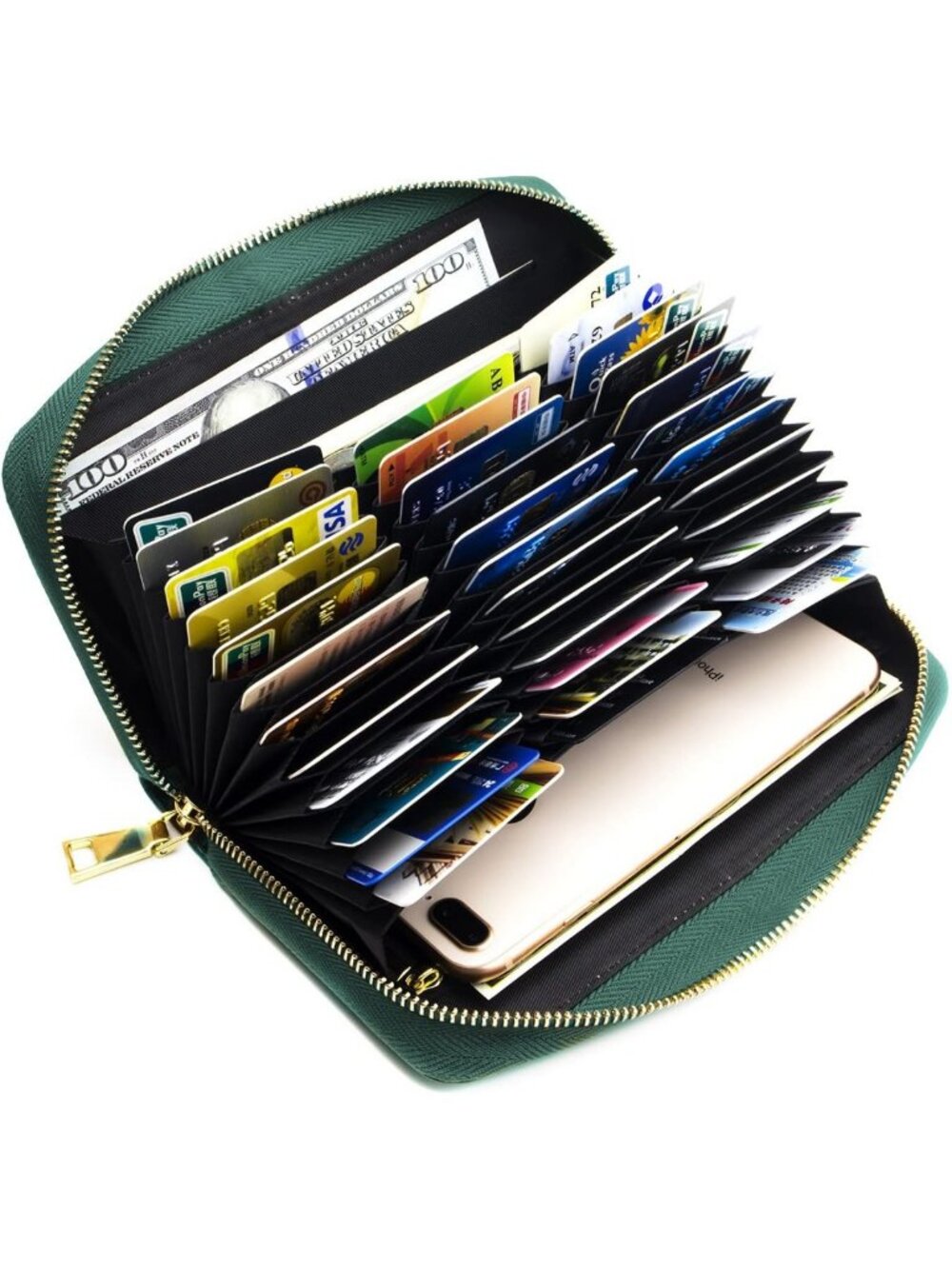 Stylish Genuine Leather RFID Wallet for Men & Women - 36 Card Slots, Slim Design